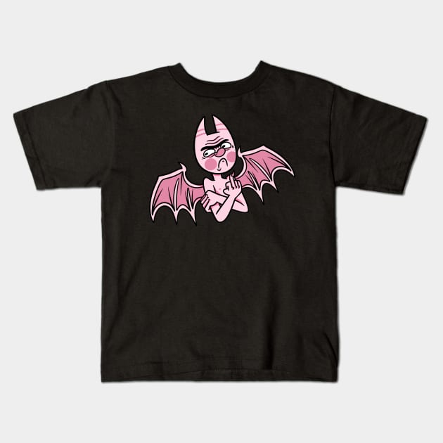 Pissed Off Pink Demon Kids T-Shirt by Get A Klu Comics